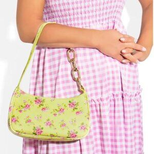 House of Wants flower print & Vegan Leather Size: 9.5 x 5.5